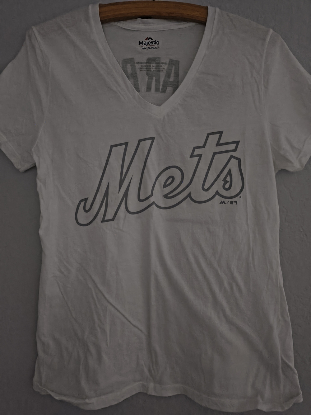 Majestic NY Mets Pete Alonso  V-Neck Mets Short Sleeve Tee